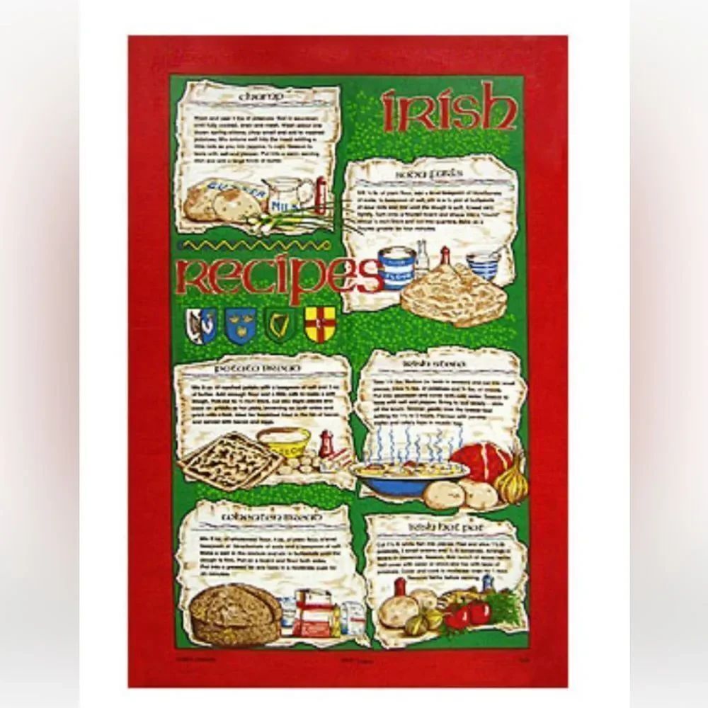 a Samuel Lamont Irish Recipes tea towel. Irish Recipes Tea Towel
